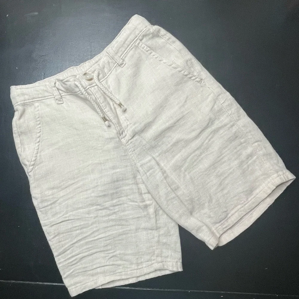 Gymboree Kids Cream Linen Blend Shorts
